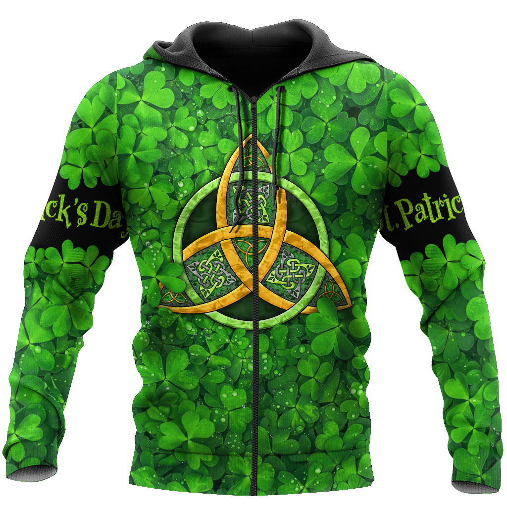 Happy St Patrick's Day Irish Hoodie T-Shirt Sweatshirt for Men and Women Pi170202-Apparel-NM-Zip hoodie-S-Vibe Cosy™