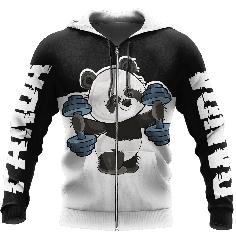 Gymmer Panda 3D all over printed shirts for men and women AZ251201 PL-Apparel-PL8386-zip-up hoodie-S-Vibe Cosy™