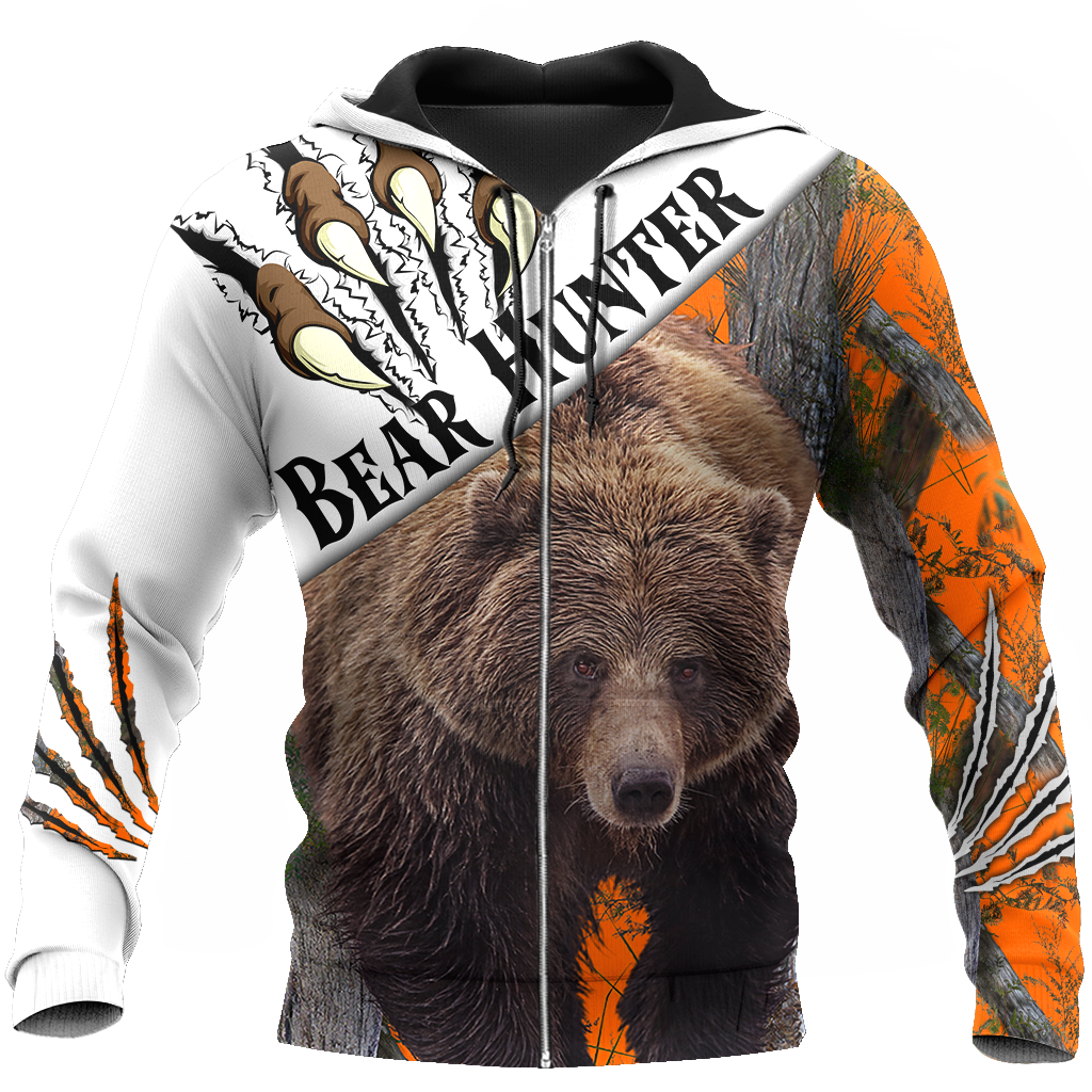 BEAR HUNTING CAMO 3D ALL OVER PRINTED SHIRTS FOR MEN AND WOMEN Pi051201 PL-Apparel-PL8386-zip-up hoodie-S-Vibe Cosy™