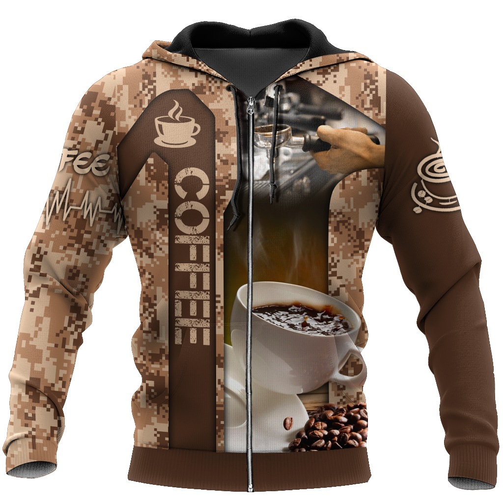 Barista 3D All Over Printed Differences Between Types Of World Coffee Shirts and Shorts Pi221203 PL-Apparel-PL8386-zip-up hoodie-S-Vibe Cosy™