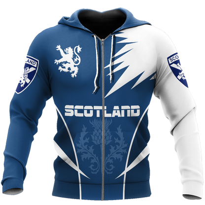 Scottish Rampant Lion Active Special Hoodie (Customize)-Apparel-PL8386-Zip Hoodie-S-Vibe Cosy™