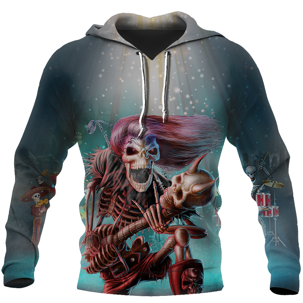 Music Is My Life And Skull Is My Love PL212-Apparel-PL8386-Hoodie-S-Vibe Cosy™