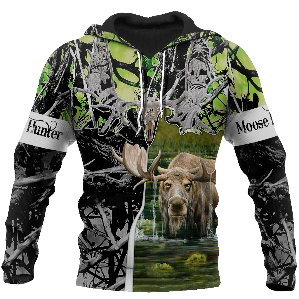 Beutiful moose hunting camo 3D all over printed shirts for man and women JJ161202 PL-Apparel-PL8386-Hoodie-S-Vibe Cosy™