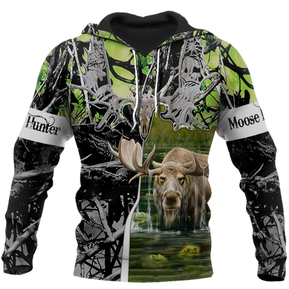 Beutiful moose hunting camo 3D all over printed shirts for man and women JJ161202 PL-Apparel-PL8386-Hoodie-S-Vibe Cosy™