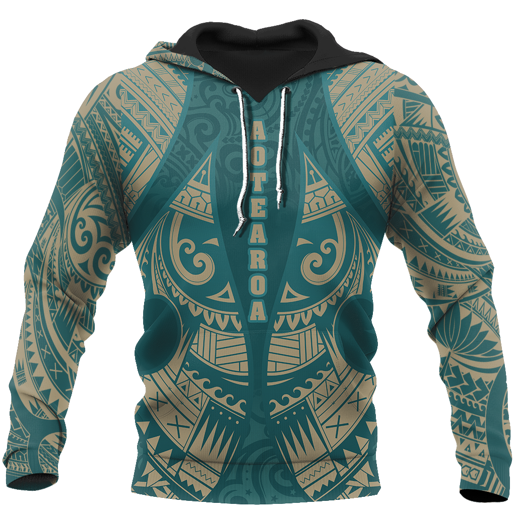 New Zealand Maori Hoodie, Hei Matau Tattoo Pullover Hoodie PL JJ150103-Apparel-PL8386-Hoodie-S-Vibe Cosy™