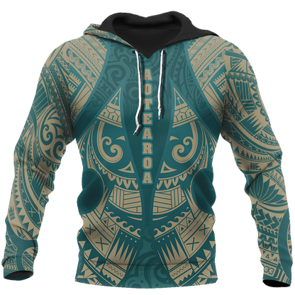 New Zealand Maori Hoodie, Hei Matau Tattoo Pullover Hoodie PL JJ150103-Apparel-PL8386-Hoodie-S-Vibe Cosy™