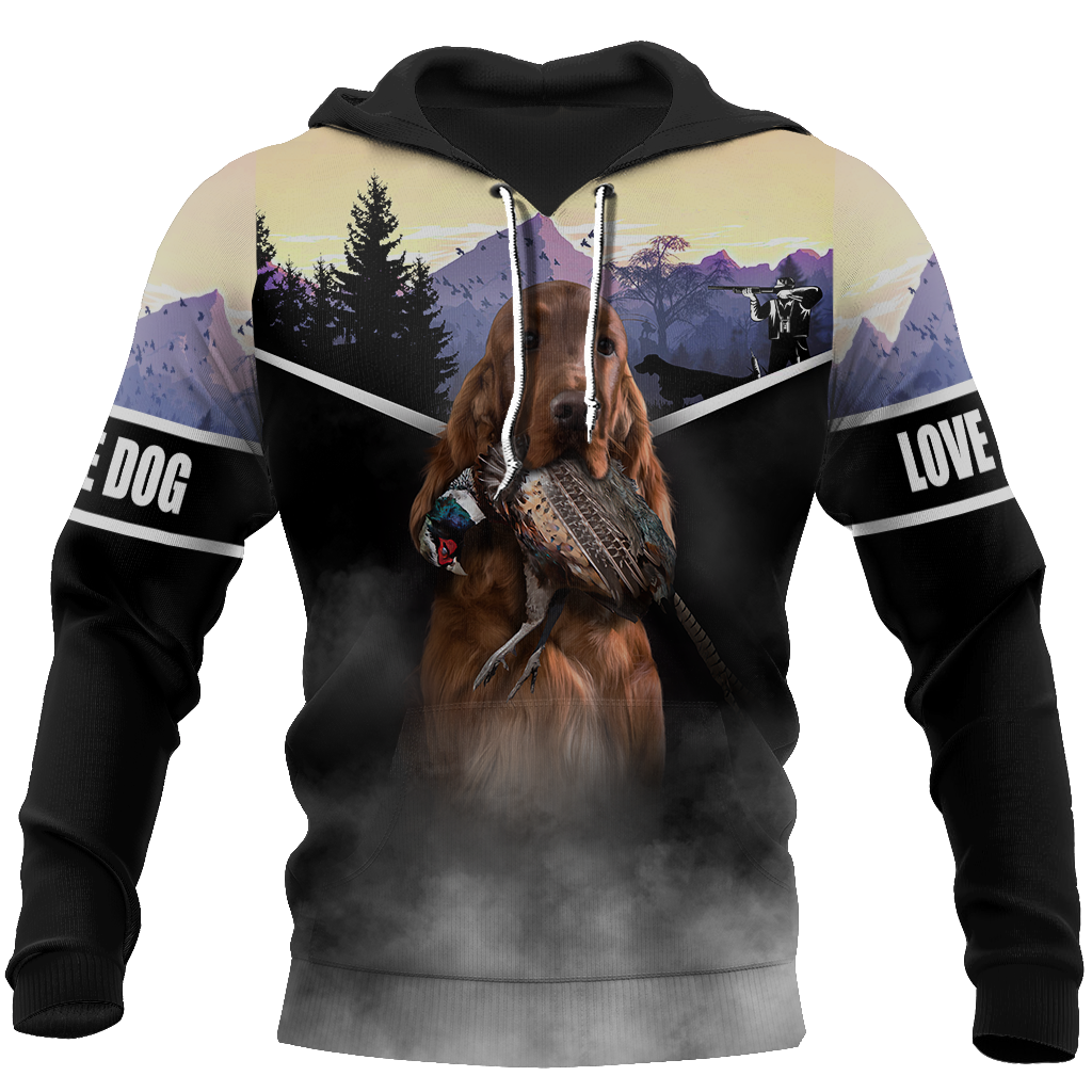 Pheasant Setter Hunting 3D All Over Printed Shirts For Men And Women JJ080203-Apparel-MP-Hoodie-S-Vibe Cosy™