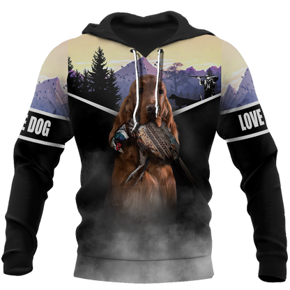 Pheasant Setter Hunting 3D All Over Printed Shirts For Men And Women JJ080203-Apparel-MP-Hoodie-S-Vibe Cosy™