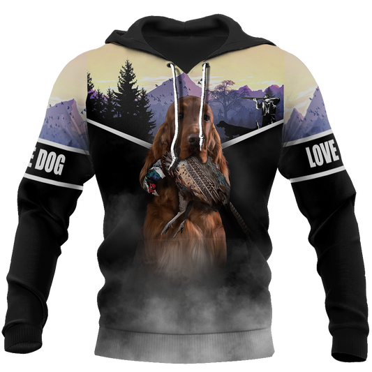 Pheasant Setter Hunting 3D All Over Printed Shirts For Men And Women JJ080203-Apparel-MP-Hoodie-S-Vibe Cosy™