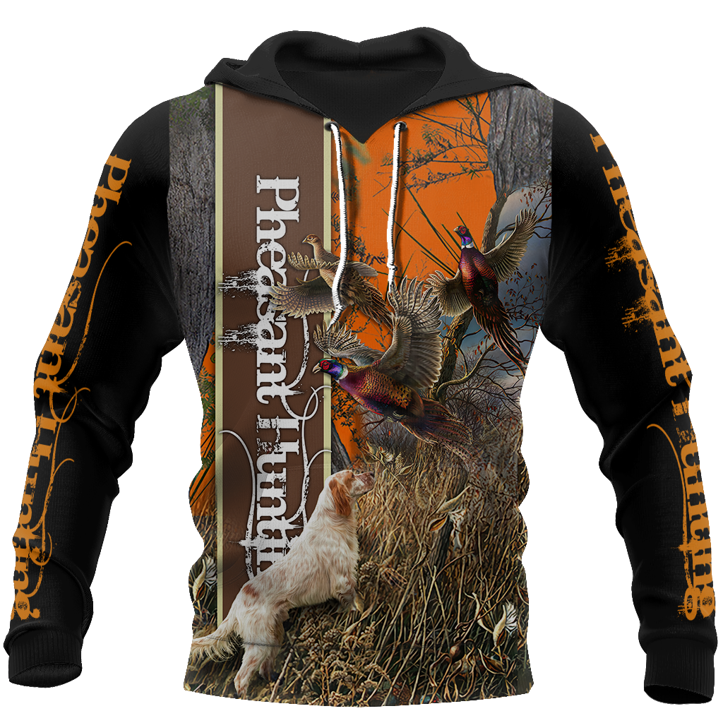 Pheasant Hunting Setter 3D All Over Printed Shirts For Men And Women JJ050201-Apparel-MP-Hoodie-S-Vibe Cosy™