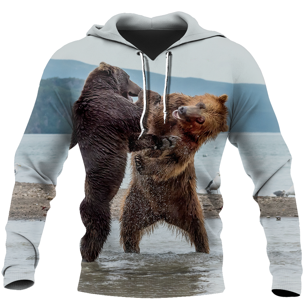 Battle of the bears 3D all over printer shirts for man and women JJ251202 PL-Apparel-PL8386-Hoodie-S-Vibe Cosy™