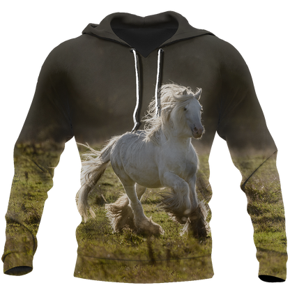 Beautiful White Horse Shirt - Winter Set for Men and Women JJ061203-Apparel-NNK-Hoodie-S-Vibe Cosy™