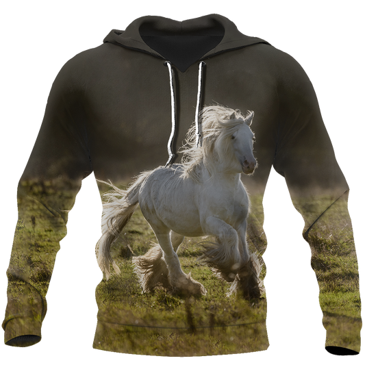Beautiful White Horse Shirt - Winter Set for Men and Women JJ061203-Apparel-NNK-Hoodie-S-Vibe Cosy™