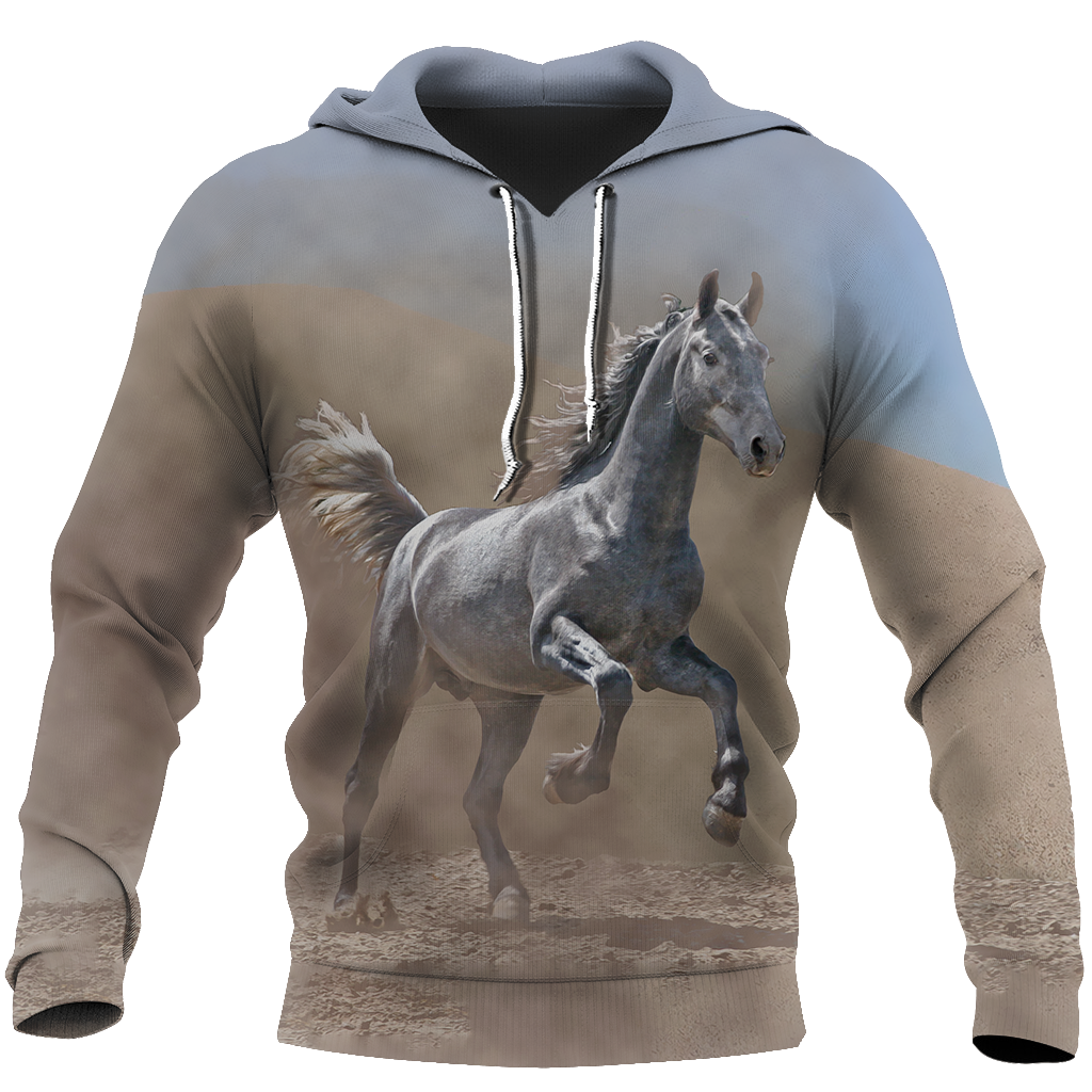 Beautiful White Horse Shirt - Winter Set for Men and Women JJ051211-Apparel-NNK-Hoodie-S-Vibe Cosy™
