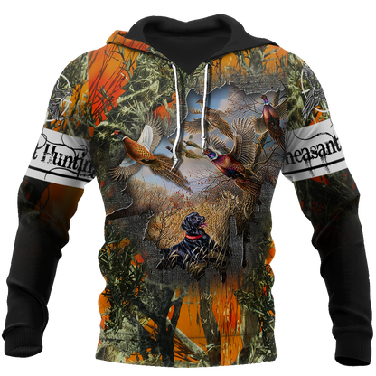 Pheasant Hunting 3D All Over Printed Shirts For Men And Women JJ170102-Apparel-MP-Hoodie-S-Vibe Cosy™