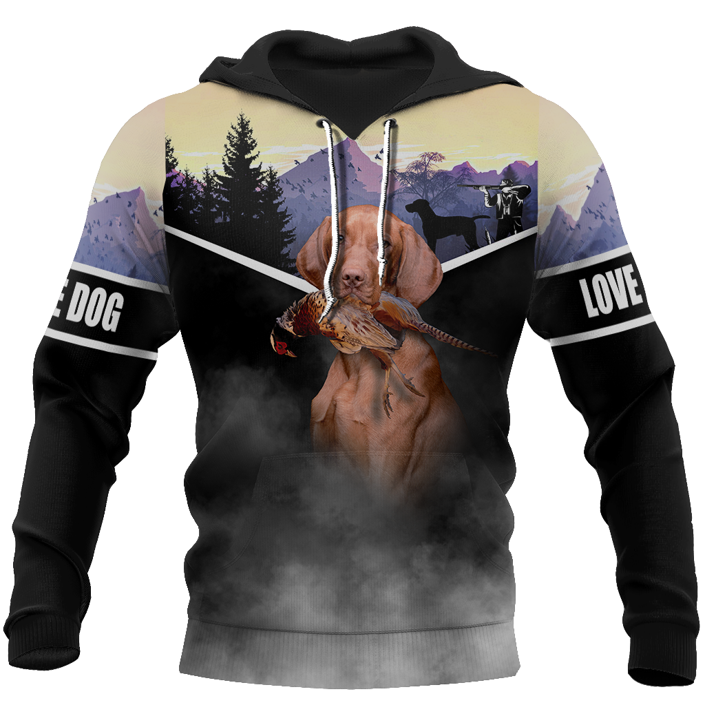 Pheasant Vizsla Hunting 3D All Over Printed Shirts For Men And Women JJ110203-Apparel-MP-Hoodie-S-Vibe Cosy™