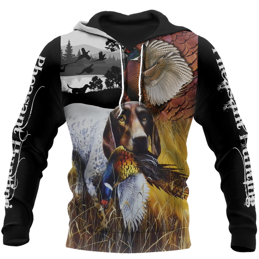 Pheasant German Shorthaired Pointer Hunting 3D All Over Printed Shirts For Men And Women JJ110201-Apparel-MP-Hoodie-S-Vibe Cosy™
