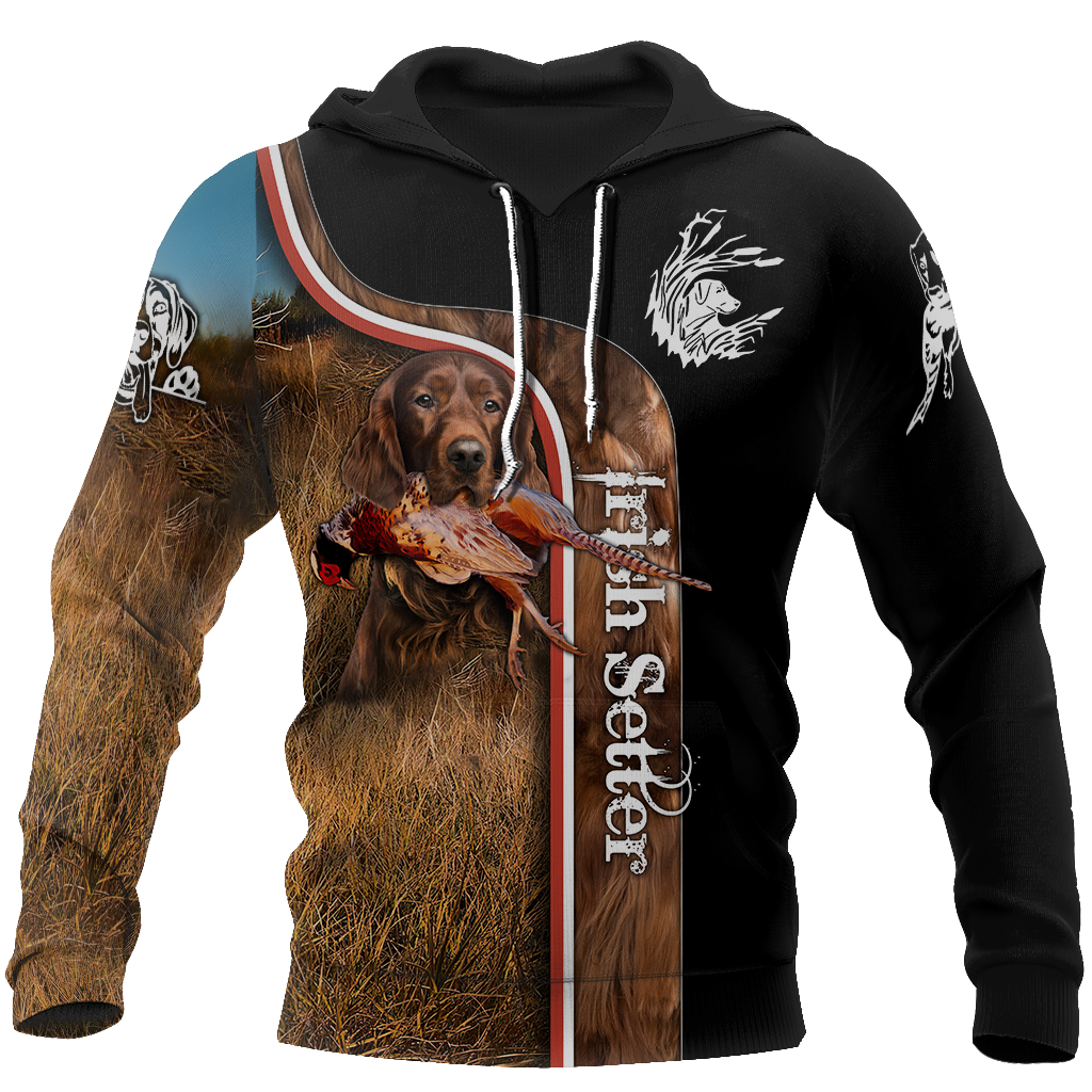 Pheasant Setter Hunting 3D All Over Printed Shirts For Men And Women JJ100201-Apparel-MP-Hoodie-S-Vibe Cosy™