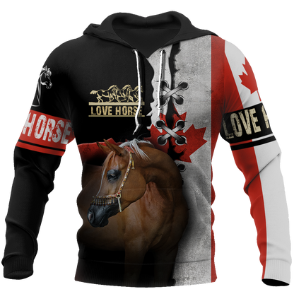 Love Horse 3D All over print for Men and Women shirt JJ040202-Apparel-NNK-Hoodie-S-Vibe Cosy™