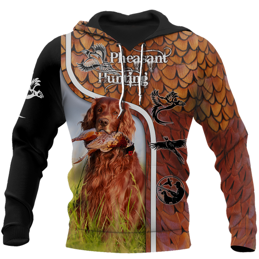 Pheasant Setter Hunting 3D All Over Printed Shirts For Men And Women JJ080202-Apparel-MP-Hoodie-S-Vibe Cosy™