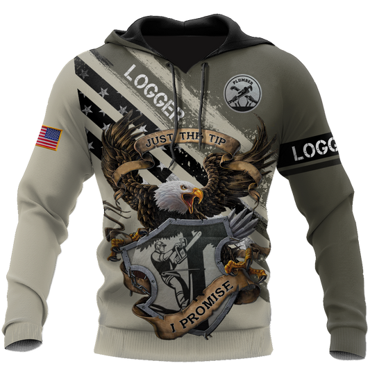 American Bald Eagle Logger Man Unisex Shirts DL1006202