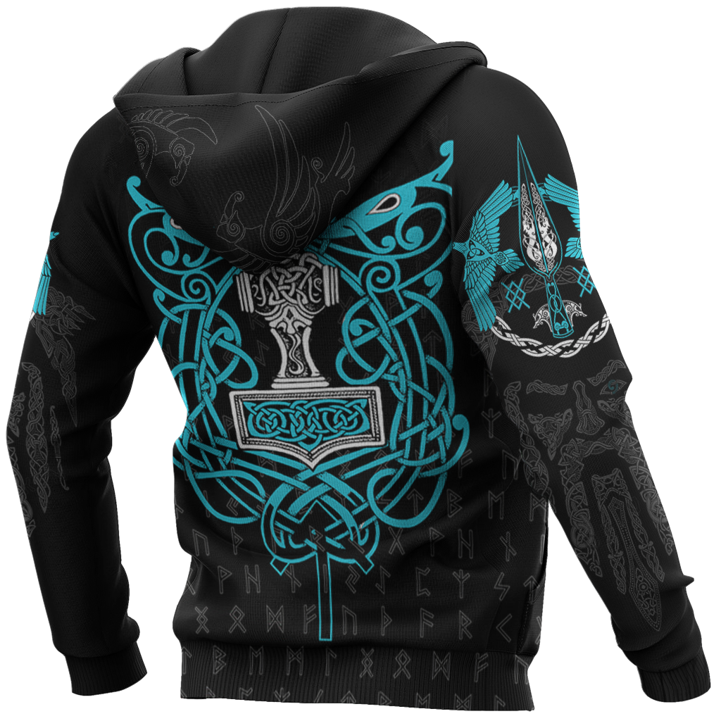 3D All Over Printed Raven And Odin version 2.0-Apparel-HP Arts-Hoodie-S-Vibe Cosy™