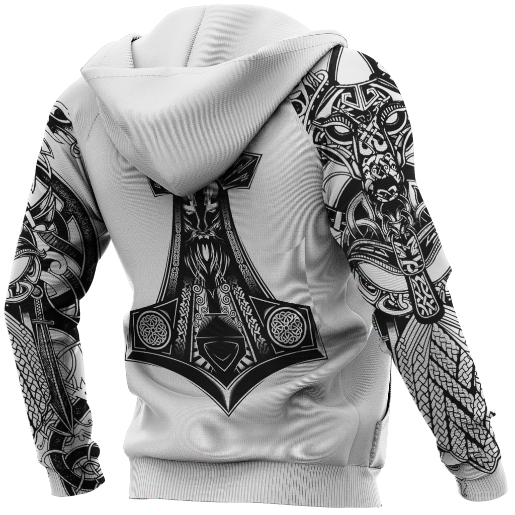 Viking Odin All Over Printed AM281003-Apparel-HP Arts-Hoodie-S-Vibe Cosy™