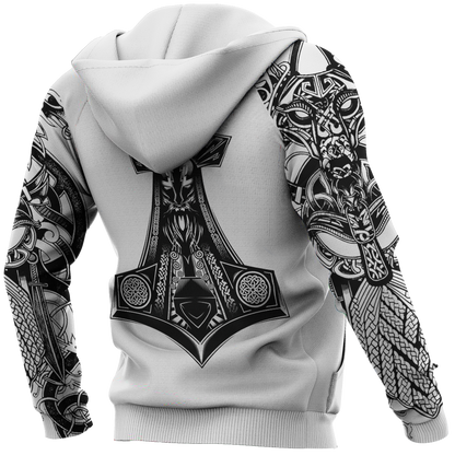 Viking Odin All Over Printed AM281003-Apparel-HP Arts-Hoodie-S-Vibe Cosy™