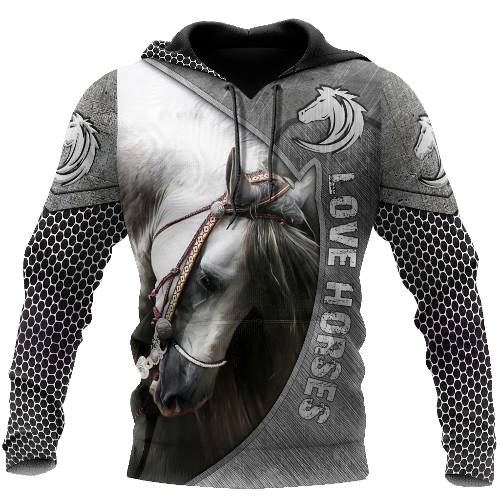 Love Beautiful Horse 3D All Over Printed Shirts MP12052001-Apparel-MP-Hoodie-S-Vibe Cosy™