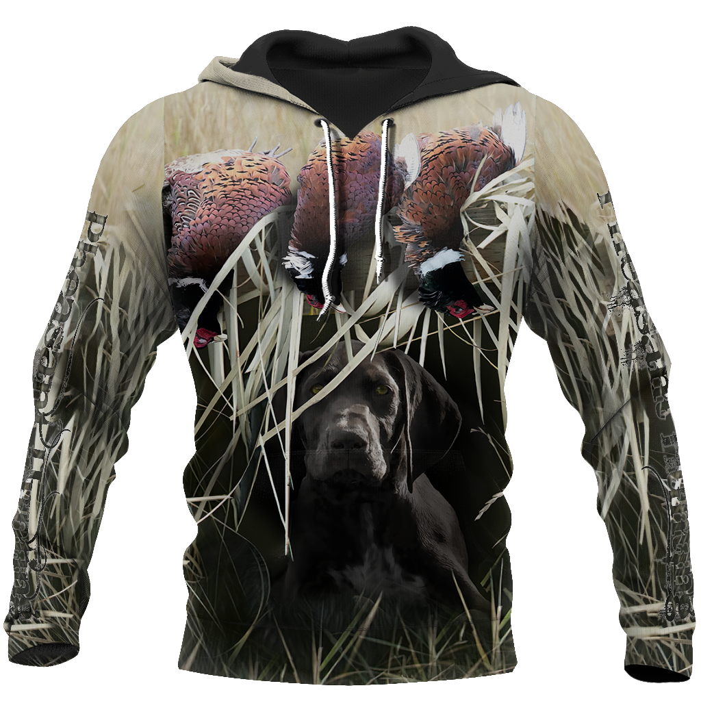 Pheasant Hunting German Shorthaired Pointer 3D All Over Printed Shirts For Men And Women JJ180201-Apparel-MP-Hoodie-S-Vibe Cosy™