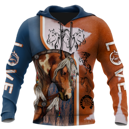 Love Horse 3D All Over Printed Shirts For Men And Women TR2404207 - Amaze Style™-Apparel