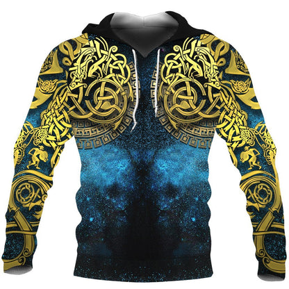 Viking Celtic Knot Tattoo All Over Design-Apparel-HP Arts-Hoodie-S-Vibe Cosy™