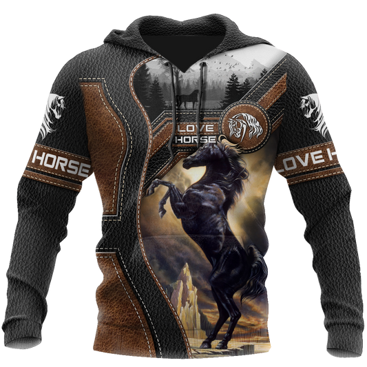 Love Beautiful Horse 3D All Over Printed Shirts For Men And Women TR1605204S-Apparel-MP-Hoodie-S-Vibe Cosy™