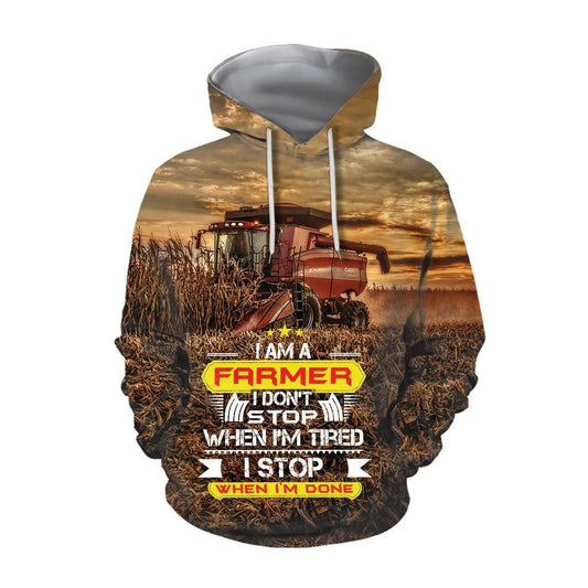 I Stop When I'M Done Tractor Hoodie-Apparel-HD09-Hoodie-S-Vibe Cosy™
