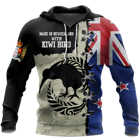 New Zealand Kiwi Bird Silver Fern T-Shirt Hoodie Zip all over shirts For Men and Women TR281203-Apparel-Huyencass-Hoodie-S-Vibe Cosy™