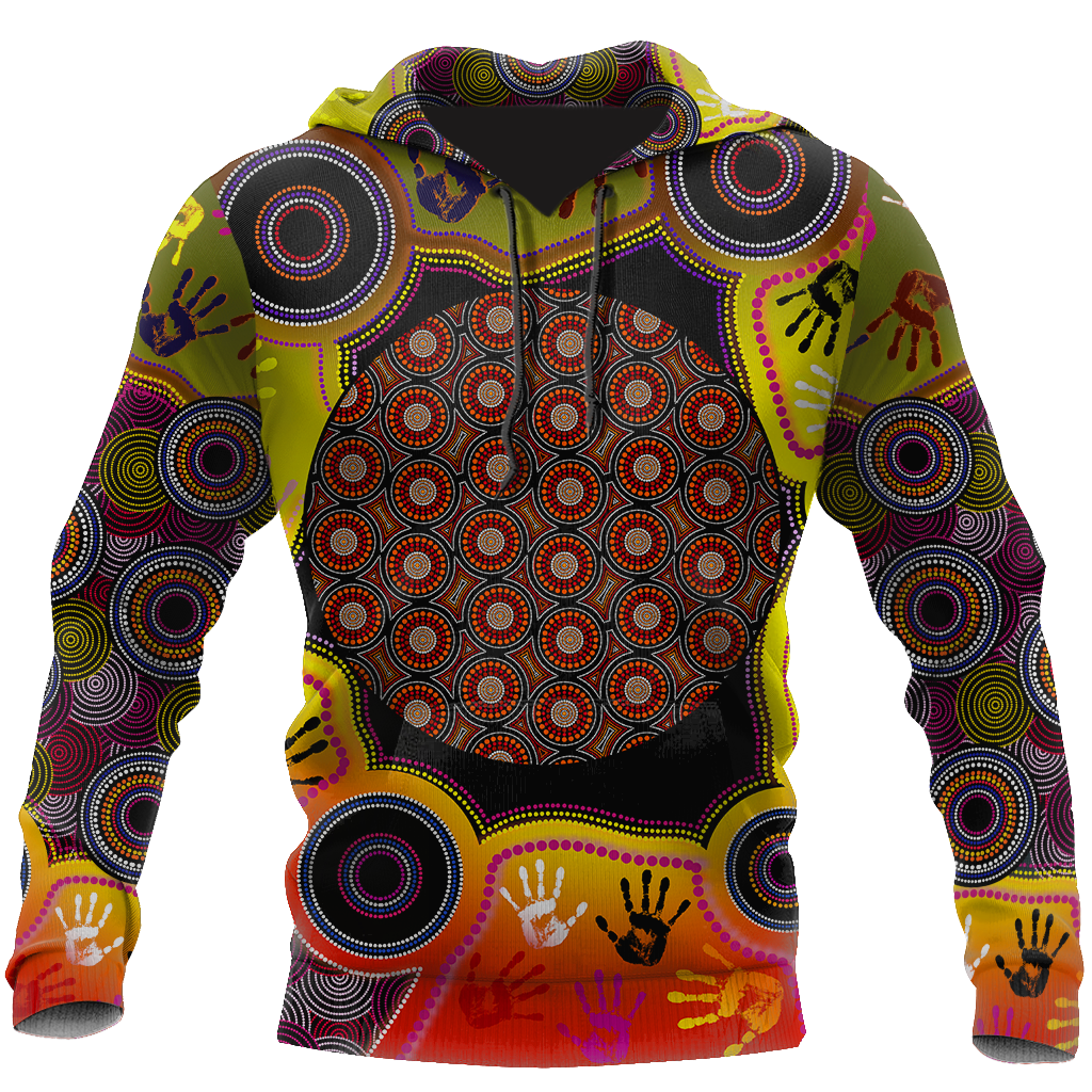 Aboriginal Indigenous Circle Dot Painting Hand Art Shirt For Men And Women