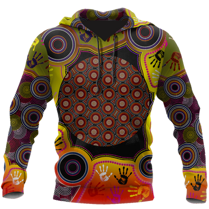 Aboriginal Indigenous Circle Dot Painting Hand Art Shirt For Men And Women