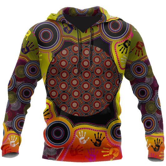 Aboriginal Indigenous Circle Dot Painting Hand Art Shirt For Men And Women