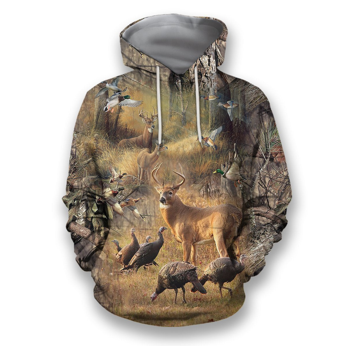 All Over Printed Love Hunting Camo Shirts-Apparel-HbArts-Hoodies-S-Vibe Cosy™