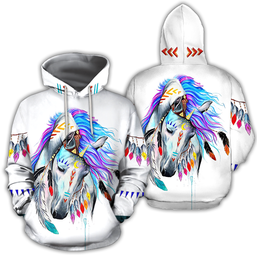 Beautiful Horse 3D All Over Printed shirt for Men and Women Pi060105-Apparel-NNK-Hoodie-S-Vibe Cosy™