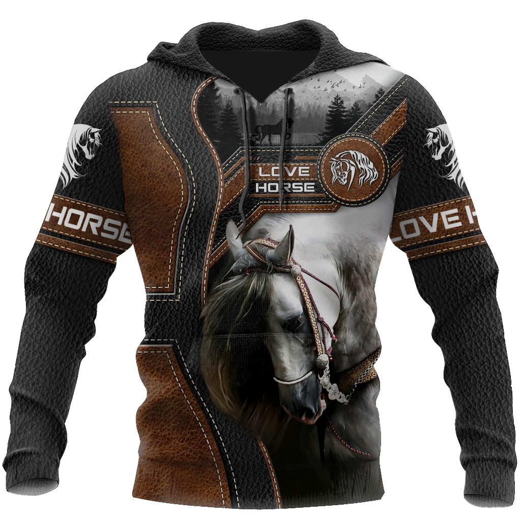 Love Beautiful Horse 3D All Over Printed Shirts For Men And Women TR1505203S-Apparel-MP-Hoodie-S-Vibe Cosy™