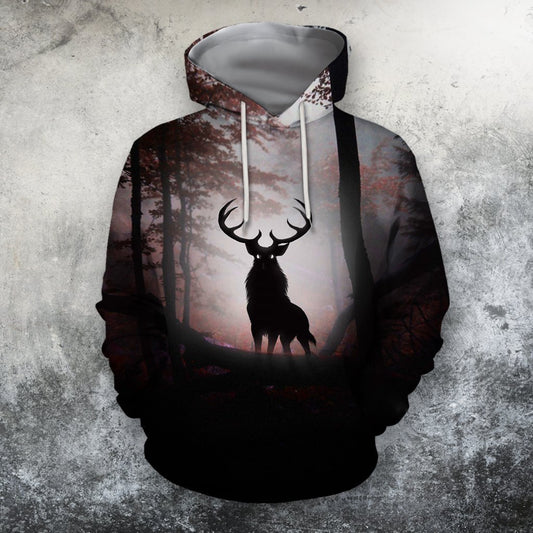 All Over Print Deer Shadow-Apparel-Phaethon-Hoodie-S-Vibe Cosy™