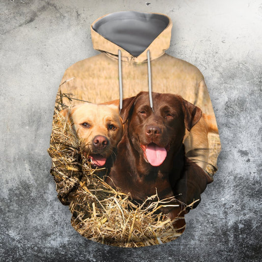 3D All Over Print Dog Labrador Shirts-Apparel-Phaethon-Hoodie-S-Vibe Cosy™