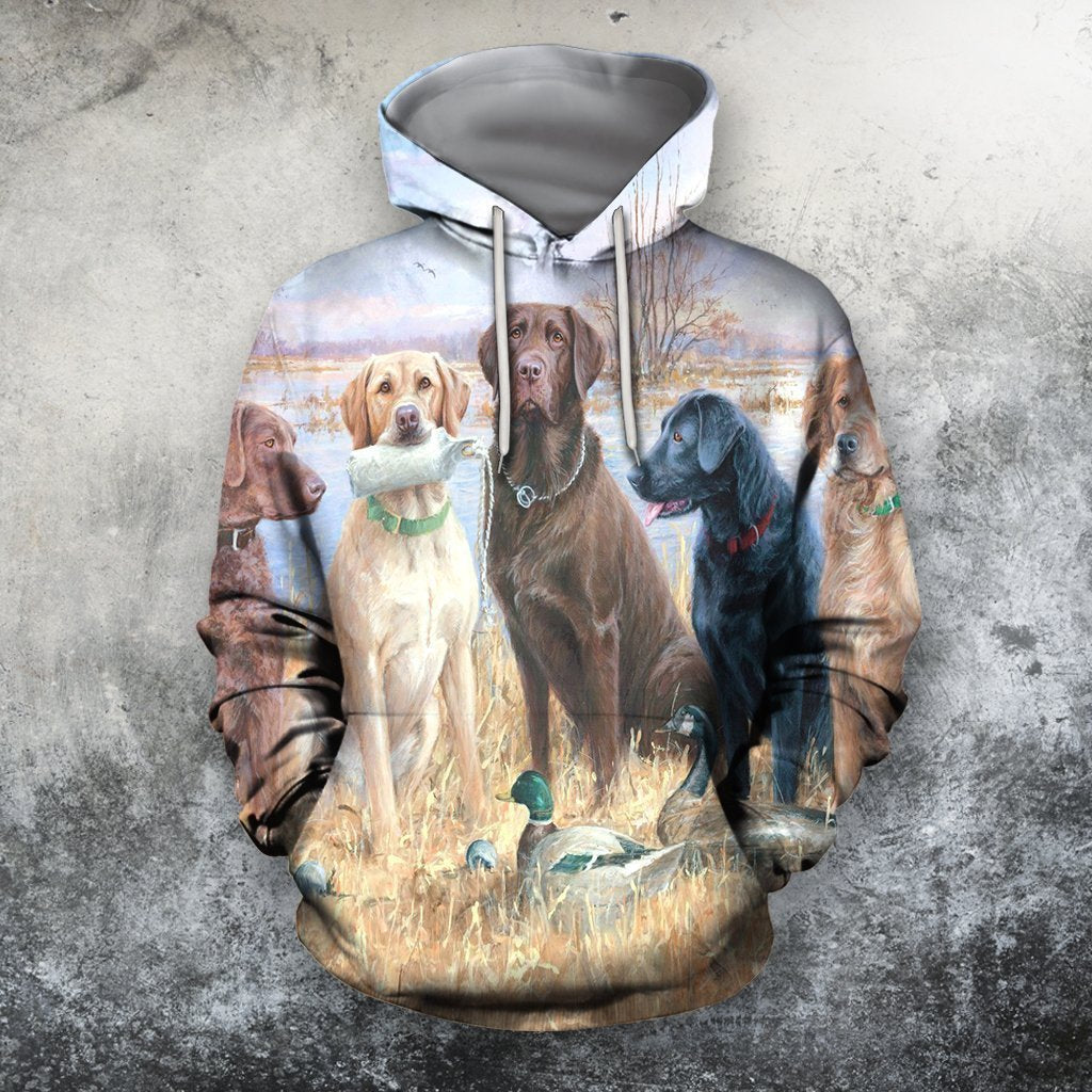 3D All Over Print Hunting Dog Hoodie-Apparel-Phaethon-Hoodie-S-Vibe Cosy™