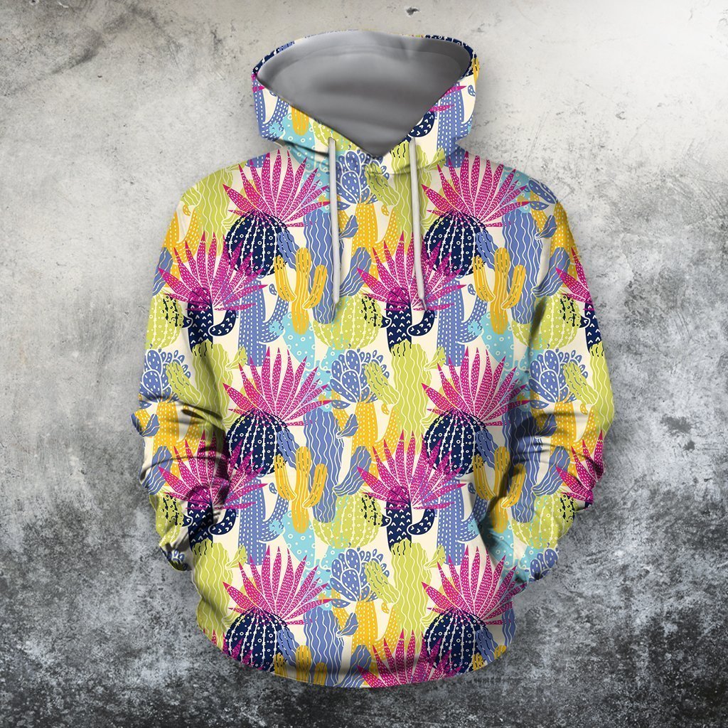 All Over Printing beautiful Cacti Shirt-Apparel-Phaethon-Hoodie-S-Vibe Cosy™