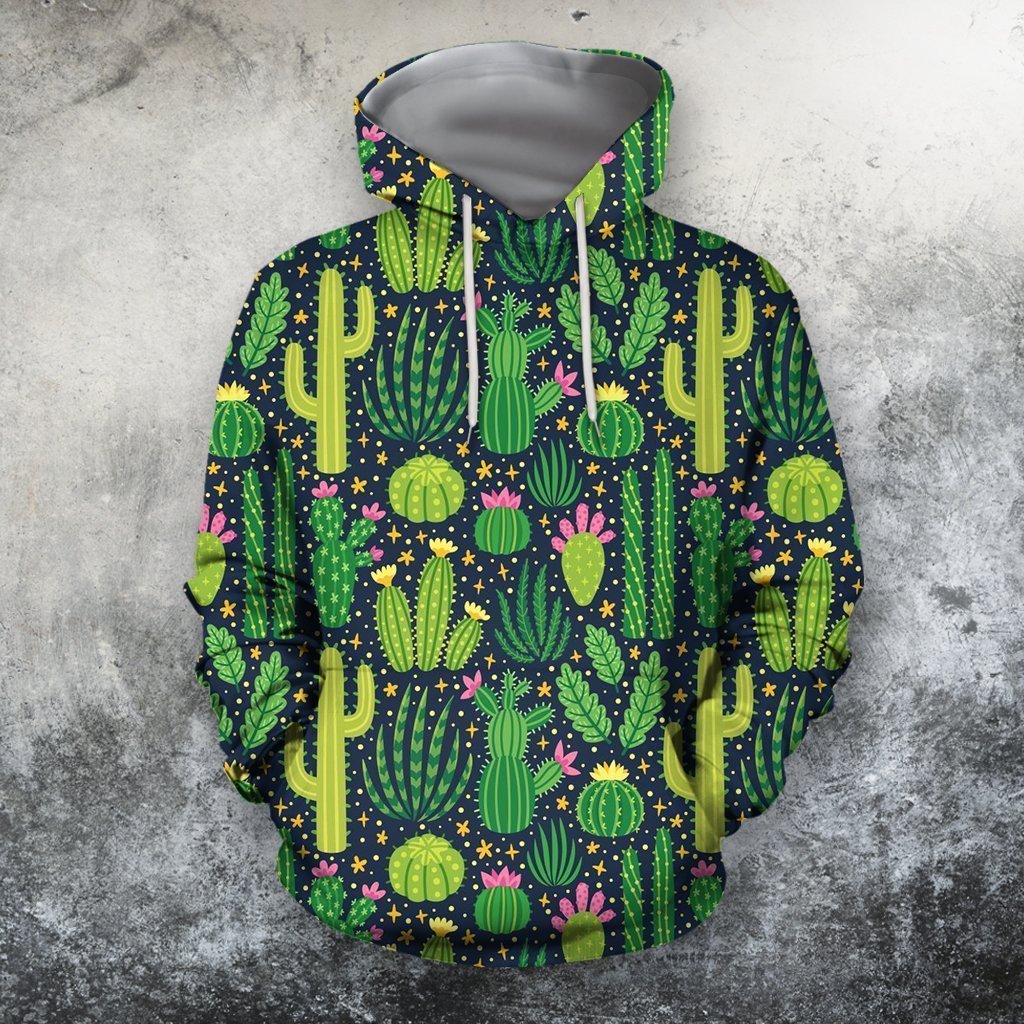 3D All Over Printing Green Cactus Shirt-Apparel-NTH-Hoodie-S-Vibe Cosy™