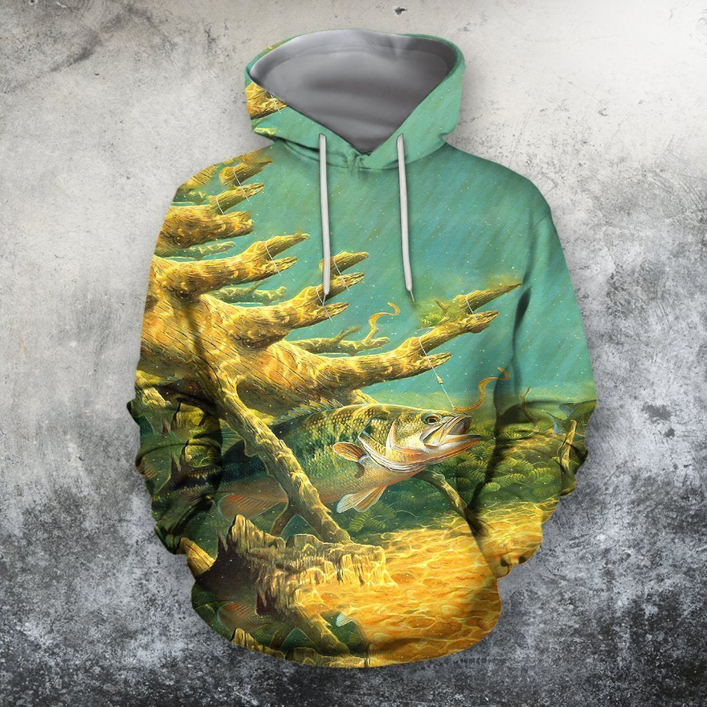 Fish Sport Water Fishes Under water Lake River Art-Apparel-Phaethon-Hoodie-S-Vibe Cosy™