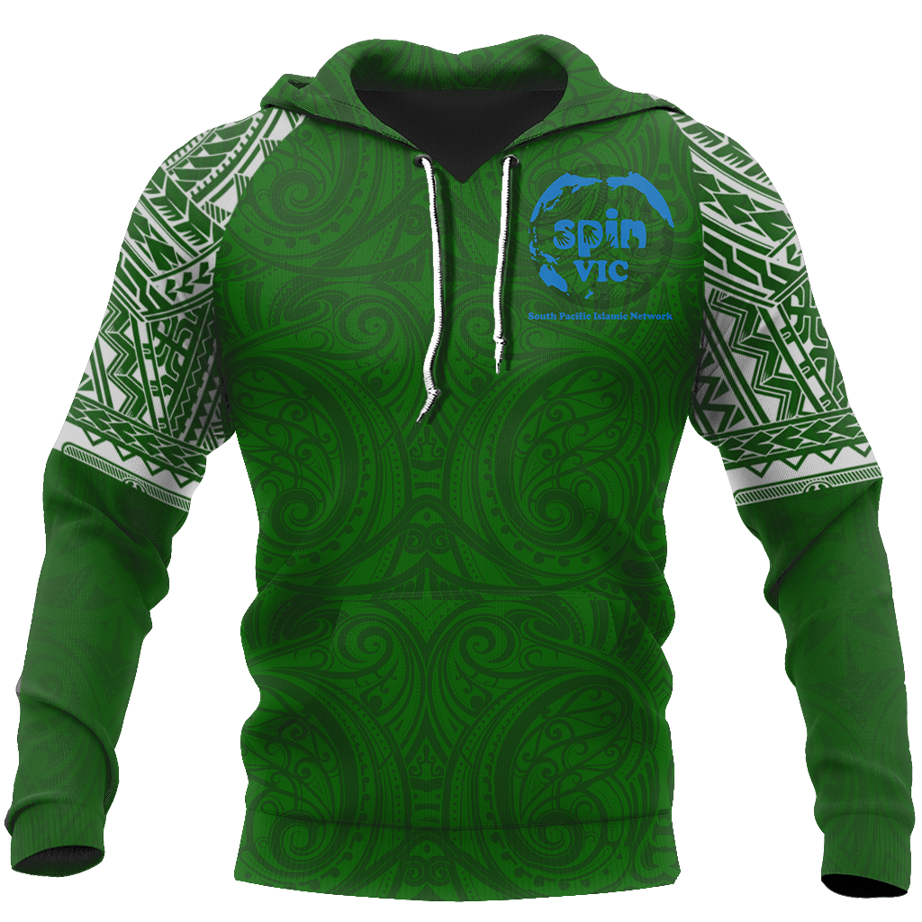 Special Green All Over Hoodie White NVD-Apparel-Dung Van-Hoodie-S-Vibe Cosy™