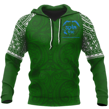 Special Green All Over Hoodie White NVD-Apparel-Dung Van-Hoodie-S-Vibe Cosy™