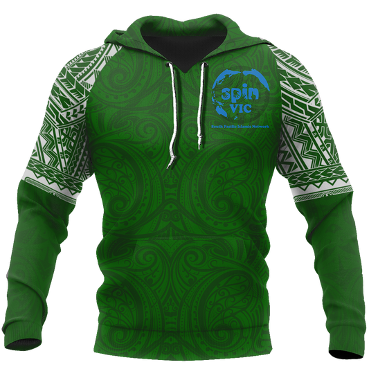 Special Green All Over Hoodie White NVD-Apparel-Dung Van-Hoodie-S-Vibe Cosy™